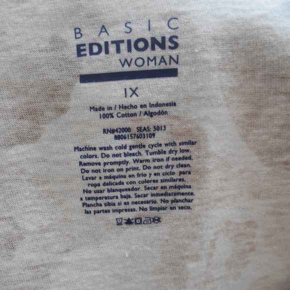 BASIC EDITIONS 1X Faux 2 PC Look Top Sweater - Picture 5 of 5